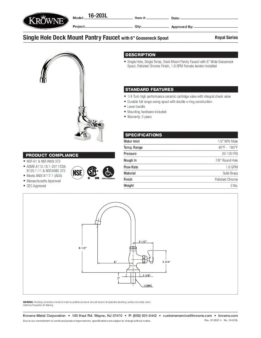 krowne-metal-16-203l-gooseneck-faucet-chrome-plated-deck-mount-specsheet-260726nrkmp0.pdf