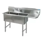 BK Resources , BKS-2-18-12-18RS, Sink, (2) Two Compartment