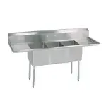 BK Resources BKS-3-18-12-18TS, Sink, (3) Three Compartment