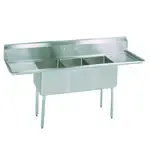 BK Resources BKS-3-18-12-24TS, Sink, (3) Three Compartment