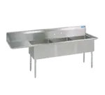 BK Resources BKS-3-1824-14-24LS, Sink, (3) Three Compartment