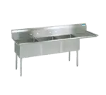 BK Resources BKS-3-24-14-24R, Sink, (3) Three Compartment