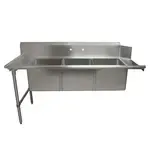 BK Resources BKSDT-3-1820-14-LS, Dishtable, with Potsinks