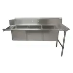 BK Resources , BKSDT-3-1820-14-RSPG, Dishtable, with Potsinks