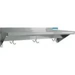 BK Resources BKWS-1696-PR, Overshelf, Wall-Mounted with Pot Rack