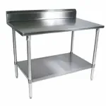 BK Resources CVTR5-6030, Work Table,  54" - 62", Stainless Steel Top