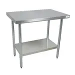 BK Resources , QVT-7224, Work Table,  63" - 72", Stainless Steel Top