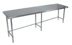 BK Resources , QVTOB-9630, Work Table,  85" - 96", Stainless Steel Top