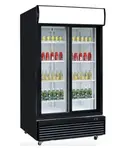 Dukers USA DSM-32SR, Three Glass Hinged Door Refrigerator