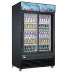 Dukers USA DSM-40SR, Two Glass Sliding Door Refrigerator