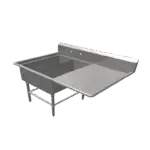 John Boos 2PB1431-1D24R, Sink, (2) Two Compartment