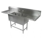John Boos 2PB184-2D18, Sink, (2) Two Compartment