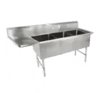 John Boos 3B184-1D18L, Sink, (3) Three Compartment