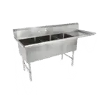John Boos 3B184-1D18R, Sink, (3) Three Compartment