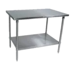 John Boos ST6-2430SSK, Work Table,  30" - 35", Stainless Steel Top