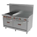 MVP , SR-6B-24G-60, Range, 60" Restaurant, Gas